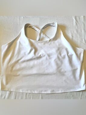 Old Navy White Cropped Tank Top with Racerback 3X